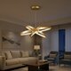 kelvo® NEMESIS KLV-101-0222-V2 Κρεμαστό Φωτιστικό Οροφής LED 120W 12000lm 180° AC 220-240V IP20 Ρυθμιζόμενο Λευκό CCT με Χειριστήριο από 2700K έως 6000K Dimmable - Lumileds SMD Chip - Χρυσό Πλατίνα - Μ80 x Π80 x Υ80cm - 3 Χρόνια Εγγύηση - 3
