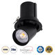 VIRGO-B 60312 Χωνευτό LED Spot Downlight TrimLess Φ13.5cm 20W 2600lm 36° AC 220-240V IP20 Φ13.5cm x Υ14cm - Στρόγγυλο - Μαύρο - Φυσικό Λευκό 4500K - Bridgelux COB - 5 Years Warranty