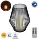 CANDLE 76494 Διακοσμητικό Realistic Κερί με LED Εφέ Κινούμενης Φλόγας - Μπαταρίας 2 x AA (Δεν Συμπεριλαμβάνονται) & Ασύρματο Χειριστήριο IR Θερμό Λευκό 2700K Dimmable Μαύρο Φ16 x Υ18cm