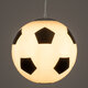 FOOTBALL 00647 Μοντέρνο Κρεμαστό Παιδικό Φωτιστικό Οροφής Μονόφωτο Μαύρο Λευκό Γυάλινο Φ25 x Υ25cm - 2
