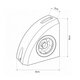 FLOODORA GLB-103-0029 Προβολέας Σποτ Wall Washer LED 3W 270lm 5° AC 220-240V Αδιάβροχο IP65 Θερμό Λευκό 2700K - Sanan SMD Chip - Γκρι Ανθρακί Ματ - Μ8 x Π5 x Υ8cm - 3 Χρόνια Εγγύηση - 5