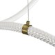 kelvo® GLOW KLV-101-0157 Κρεμαστό Φωτιστικό Οροφής LED 65W 6500lm 360° AC 220-240V IP20 Ρυθμιζόμενο Λευκό CCT με Χειριστήριο από 2700K έως 6000K Dimmable - Lumileds SMD Chip - Χρυσό Πλατίνα - Μ150 x Π70 x Υ90cm - 3 Χρόνια Εγγύηση - 8