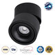 OMEGA-S 60300 Επιφανειακό LED Spot Downlight Φ10cm 12W 1560lm 36° AC 220-240V IP20 Φ10 x Υ10.5cm - Στρόγγυλο - Μαύρο - Φυσικό Λευκό 4500K - Bridgelux COB - 5 Years Warranty