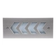 WALLLIGHT-ARINA 90673 Χωνευτό Φωτιστικό Τοίχου LED 6W 600lm 120° DC 24V Αδιάβροχο IP67 Μ17 x Π7 x Υ5.5cm Μπλε - Ανοξείδωτο Ατσάλι - 3 Years Warranty - 6