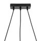 GLINDER 201-0141 Vintage Κρεμαστό Φωτιστικό Οροφής με Ντουί 3 x E27 AC 220-240V IP20 - Μαύρο & Μελί - Μ53 x Π25 x Υ23cm - 7