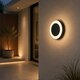 LINEART GLB-103-0038 Φωτιστικό Τοίχου / Απλίκα LED 18W 1620lm 120° AC 220-240V Αδιάβροχο IP65 Θερμό Λευκό 2700K - Sanan SMD Chip - Μαύρο Ματ - Μ20 x Π4.5 x Υ20cm - 3 Χρόνια Εγγύηση - 6