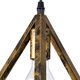 TRIANGLE 00614 Μοντέρνο Κρεμαστό Φωτιστικό Οροφής Δίφωτο Μπρούτζινο Μεταλλικό Πλέγμα Μ60 x Π22 x Y130cm - 4