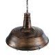 RAY 01045 Vintage Κρεμαστό Φωτιστικό Οροφής με Ντουί 1 x E27 AC 220-240V IP20 - Χάλκινο Εφέ Σκουριάς - Μ46 x Π46 x Υ36cm - 6