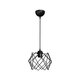 GloboStar® VORTEX 203-0277 Mοντέρνο Κρεμαστό Φωτιστικό Πλέγμα Μονόφωτο 1 x E27 IP20 Μαύρο Μέταλλο - Μ23.5 x Π23.5 x Υ20cm