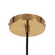 AVERY 00740 Μοντέρνο Κρεμαστό Φωτιστικό Οροφής Μονόφωτο Διάφανο Γυάλινο με Χρυσό Μεταλλικό Πλέγμα Φ30 x Υ48cm - 8