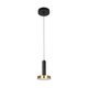 kelvo® ZANE KLV-101-0349 Κρεμαστό Φωτιστικό Οροφής LED 18W 1800lm 120° AC 220-240V IP20 Ρυθμιζόμενο Λευκό CCT με Χειριστήριο από 2700K έως 6000K Dimmable - Lumileds SMD Chip - Σατινέ Χρυσό Βούρτσας & Μαύρο Ματ - Μ15 x Π15 x Υ20cm - 3 Χρόνια Εγγύηση - 3