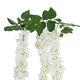 Artificial Garden WHITE WISTERIA FLOWER BRANCH 21516 Τεχνητό Διακοσμητικό κλαδί Βιστέρια Λευκό Φ45 x Υ120cm