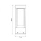 PRISM GLB-103-0019 Φωτιστικό Κολωνάκι Κήπου LED 8W 720lm 90° AC 220-240V Αδιάβροχο IP65 Θερμό Λευκό 2700K - Sanan SMD Chip - Μαύρο Ματ - Μ11 x Π11 x Υ30cm - 3 Χρόνια Εγγύηση - 5