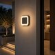LINEART GLB-103-0039 Φωτιστικό Τοίχου / Απλίκα LED 18W 1620lm 120° AC 220-240V Αδιάβροχο IP65 Θερμό Λευκό 2700K - Sanan SMD Chip - Μαύρο Ματ - Μ20 x Π4.5 x Υ20cm - 3 Χρόνια Εγγύηση - 6