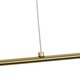 kelvo® GLOW KLV-101-0177 Κρεμαστό Φωτιστικό Οροφής LED 15W 1500lm 360° AC 220-240V IP20 Ρυθμιζόμενο Λευκό CCT με Χειριστήριο από 2700K έως 6000K Dimmable - Lumileds SMD Chip - Χρυσό Πλατίνα - Μ120 x Π3 x Υ17cm - 3 Χρόνια Εγγύηση - 9