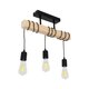 LUCITA 201-0031 Vintage Φωτιστικό Οροφής με Ντουί 3 x E27 AC 220-240V IP20 - Μαύρο & Μπεζ - Μ50 x Π27 x Υ112cm