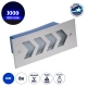 WALLLIGHT-ARINA 90673 Χωνευτό Φωτιστικό Τοίχου LED 6W 600lm 120° DC 24V Αδιάβροχο IP67 Μ17 x Π7 x Υ5.5cm Μπλε - Ανοξείδωτο Ατσάλι - 3 Years Warranty - 1