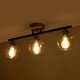 RADIUS 201-0122 Vintage Φωτιστικό Οροφής με Ντουί 3 x E27 AC 220-240V IP20 - Χρυσό, Μαύρο & Διάφανο- Μ60 x Π13 x Υ16cm
