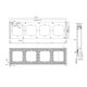 80086 SONOFF SwitchMan M5-80 Wall Frame 4 Way - L29.9 X W8.6 X H1.48CM - 3