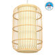 DE PARIS 00893 Vintage Κρεμαστό Φωτιστικό Οροφής Μονόφωτο Μπεζ Ξύλινο Bamboo Φ25 x Υ42cm