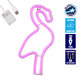 78573 Φωτιστικό Ταμπέλα Φωτεινή Επιγραφή NEON LED Σήμανσης FLAMINGO 5W με Καλώδιο Τροφοδοσίας USB - Μπαταρίας 3xAAA (Δεν Περιλαμβάνονται) - Ροζ