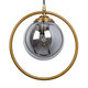 VIENNA 00923 Μοντέρνο Φωτιστικό Τοίχου Απλίκα Μονόφωτο Χρυσό Μεταλλικό Γυάλινο Μπάλα με Ρυθμιζόμενη Ανάρτηση Μ25 x Π23 x Υ27cm - 7