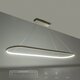 BOLIVAR 61273 Μοντέρνο Κρεμαστό Φωτιστικό Οροφής LED 54W 6210lm 360° AC 220-240V IP20 Ρυθμιζόμενο Λευκό CCT με Χειριστήριο από 2700K έως 6000K Dimmable - Lumileds SMD Chip - Νίκελ Βούρτσας - Μ120 x Π30 x Υ2cm - 3 Χρόνια Εγγύηση - 11