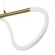 kelvo® GLOW 61662 Μοντέρνο Κρεμαστό Φωτιστικό Οροφής LED 34W 3400lm 360° AC 220-240V IP20 Ρυθμιζόμενο Λευκό CCT με Χειριστήριο από 2700K έως 6000K Dimmable - Lumileds SMD Chip - Χρυσό Πλατίνα & Λευκό Νήμα - Μ120 x Π35 x Υ50cm - 3 Χρόνια Εγγύηση - 7