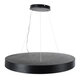 BURTON 61204-S Πλαφονιέρα Οροφής LED CCT 100W 11020lm 120° AC 220-240V - Εναλλαγή Φωτισμού μέσω Τηλεχειριστηρίου All In One Ψυχρό 6000k+Φυσικό 4500k+Θερμό 2700k Dimmable Φ80cm - Μαύρο - 3 Years Warranty - 9