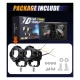 82236 Ζευγάρι 2 x Προβολάκια Μοτοσυκλέτας TRANSFORMER 60W 6000lm 10° DC 12-80V Αδιάβροχα IP67 Κίτρινο & Ψυχρό Λευκό 6000K - 10