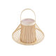 CATHY 02006 Boho Επιτραπέζιο Φωτιστικό Πορτατίφ Μονόφωτο 1 x E27 AC220-240V IP20 - Φ30 x Υ22cm - Μπεζ Ύφασμα με Μπεζ Ξύλινο Μπαμπού Πλέγμα - 5 Χρόνια Εγγύηση - 3
