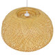 Vintage Κρεμαστό Φωτιστικό Οροφής Μονόφωτο Καφέ Ξύλινο Bamboo Φ60  BERMUDA 01627 - 7