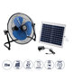 SOLARO-FAN 85351 Solar Fan Αυτόνομος Ηλιακός Επιδαπέδιος Ανεμιστήρας 25W 2 Λειτουργιών Ρεύματος με AC 220-240V ή με Φωτοβολταϊκό Panel 9V 12W & Επαναφορτιζόμενη Μπαταρία Li-ion 7.4V 4400mAh - 12 Ταχύτητες - Ενσωματωμένο USB 2.0 Charger Συσκευών - IP20 - Μ42 x Π20 x Υ35cm - Μαύρο & Μπλε - 