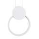  CYCLOS 61074 Μοντέρνο Κρεμαστό Φωτιστικό Οροφής LED 9W 900lm 300° AC 220-240V IP20 Ρυθμιζόμενο Λευκό CCT με On/Off 2700K/4500K/6000K - Lumileds SMD Chip - Λευκό Ματ - Μ21 x Π2.3 x Υ26.5cm - 3 Χρόνια Εγγύηση - 2