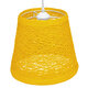 Vintage Κρεμαστό Φωτιστικό Οροφής Μονόφωτο Κίτρινο Ξύλινο Ψάθινο Rattan Φ32  ARGENT YELLOW 00998 - 4