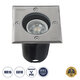 GIGO 60362 Χωνευτό Τετράγωνο Σποτ Δαπέδου για Λάμπα MR16 με Ντουί GU10 - Αδιάβροχο IP68 - IK09 - Ανοξείδωτο Ατσάλι / Stainless Steel 201 - Tempered Glass - Μ11 x Π11 x Υ11.5cm - Nickel Ματ - 5 Years Warranty - 2