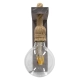 KENSI 00879 Boho Φωτιστικό Τοίχου - Απλίκα με Ντουί 1 x E27 AC 220-240V IP20 - Καφέ & Μπεζ - Μ7 x Π20 x Υ30cm - 4
