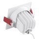 LEO-SQ 60291 Χωνευτό LED Spot Downlight TrimLess Μ8.5xΠ8.5cm 10W 1250lm 38° AC 220-240V IP20 Μ8.5 x Π8.5 x Υ6.6cm - Τετράγωνο - Κινούμενο - Λευκό & Anti-Glare HoneyComb - Θερμό Λευκό 2700K - Bridgelux COB - 5 Years Warranty - 4