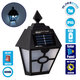 71494 Αυτόνομο Ηλιακό Φωτιστικό Τοίχου Μαύρο LED SMD 1W 100lm με Ενσωματωμένη Μπαταρία 600mAh - Φωτοβολταϊκό Πάνελ με Αισθητήρα Ημέρας-Νύχτας IP65 Ψυχρό Λευκό 6000K