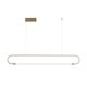 kelvo® GLOW KLV-101-0177 Κρεμαστό Φωτιστικό Οροφής LED 15W 1500lm 360° AC 220-240V IP20 Ρυθμιζόμενο Λευκό CCT με Χειριστήριο από 2700K έως 6000K Dimmable - Lumileds SMD Chip - Χρυσό Πλατίνα - Μ120 x Π3 x Υ17cm - 3 Χρόνια Εγγύηση - 3