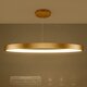 kelvo® NEMESIS KLV-101-0213 Κρεμαστό Φωτιστικό Οροφής LED 67W 6700lm 180° AC 220-240V IP20 Ρυθμιζόμενο Λευκό CCT με Χειριστήριο από 2700K έως 6000K Dimmable - Lumileds SMD Chip - Χρυσό Πλατίνα - Μ80 x Π80 x Υ4cm - 3 Χρόνια Εγγύηση - 12