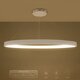 kelvo® NEMESIS KLV-101-0212 Κρεμαστό Φωτιστικό Οροφής LED 67W 6700lm 180° AC 220-240V IP20 Ρυθμιζόμενο Λευκό CCT με Χειριστήριο από 2700K έως 6000K Dimmable - Lumileds SMD Chip - Λευκό Ματ - Μ80 x Π80 x Υ4cm - 3 Χρόνια Εγγύηση - 12