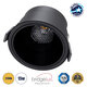 PLUTO-B 60263 Χωνευτό LED Spot Downlight TrimLess Φ10.4cm 15W 1875lm 38° AC 220-240V IP20 Φ10.4 x Υ6.5cm - Στρόγγυλο - Μαύρο & Anti-Glare HoneyComb - Θερμό Λευκό 2700K - Bridgelux COB - 5 Years Warranty - 1