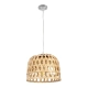 MANGEA 01634 Boho Κρεμαστό Φωτιστικό Οροφής με Ντουί 1 x E27 AC 220-240V IP20 - Μπεζ - Μ32 x Π32 x Υ30cm - 3