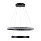 DIAMOND DUO 61150-DECO Κρεμαστό Φωτιστικό Δαχτυλίδι-Κύκλος LED CCT 75W 8743lm 360° AC 220-240V - Εναλλαγή Φωτισμού μέσω Τηλεχειριστηρίου All In One Ψυχρό 6000k+Φυσικό 4500k+Θερμό 2700k Dimmable Φ40+60cm - Μαύρο - 5