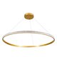 kelvo® DIAMOND KLV-101-0234 Κρεμαστό Φωτιστικό Οροφής LED 75W 7500lm 180° AC 220-240V IP20 Ρυθμιζόμενο Λευκό CCT με Χειριστήριο από 2700K έως 6000K Dimmable - Lumileds SMD Chip - Χρυσό Πλατίνα - Μ100 x Π100 x Υ3cm - 3 Χρόνια Εγγύηση - 3