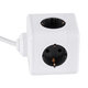 TRAVEL PowerCube PRO Certified 79639 Πολύπριζο 6 Θέσεων με 1.5m Kαλώδιο - 4 Πρίζες Ασφαλείας Childproof EU Schuko AC 220-240V & 2 Πρίζες USB Max 2.1A/DC 5V Μ7.5 x Π7.5 x Υ7.5 - Λευκό με Γκρι - Max Load 3680W/16A - 6