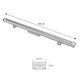 WASHERLUMA GLB-103-0033 Μπάρα Φωτισμού Wall Washer LED 36W 3240lm 30° AC 220-240V Αδιάβροχο IP65 Θερμό Λευκό 2700K - Sanan SMD Chip - Γκρι Ανθρακί Ματ - Μ100 x Π4 x Υ6.5cm - 3 Χρόνια Εγγύηση - 5