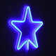 78583 Φωτιστικό Ταμπέλα Φωτεινή Επιγραφή NEON LED Σήμανσης STAR 5W με Καλώδιο Τροφοδοσίας USB - Μπαταρίας 3xAAA (Δεν Περιλαμβάνονται) - Γαλάζιο - 6