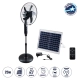 SOLARE-FAN 85358 Solar Fan Αυτόνομος Ηλιακός Επιδαπέδιος Ανεμιστήρας 25W 2 Λειτουργιών Ρεύματος με AC 220-240V ή με Φωτοβολταϊκό Panel 9V 15W & Επαναφορτιζόμενη Μπαταρία Li-ion 7.4V 6000mAh - 12 Ταχύτητες - Ασύρματο Χειριστήριο - Ενσωματωμένο USB 2.0 Charger Συσκευών - IP20 - Μ44 x Π37.5 x Υ132cm - 